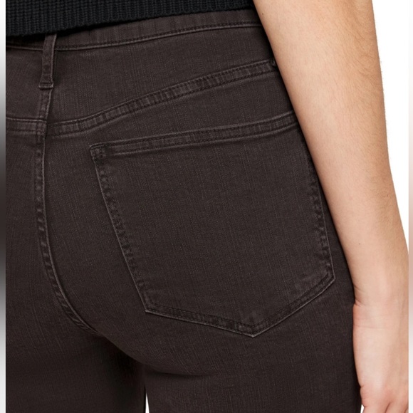 Madewell 9 inch High Rise Skinny Faded Black Denim Jeans Raw Hem - Picture 4 of 8